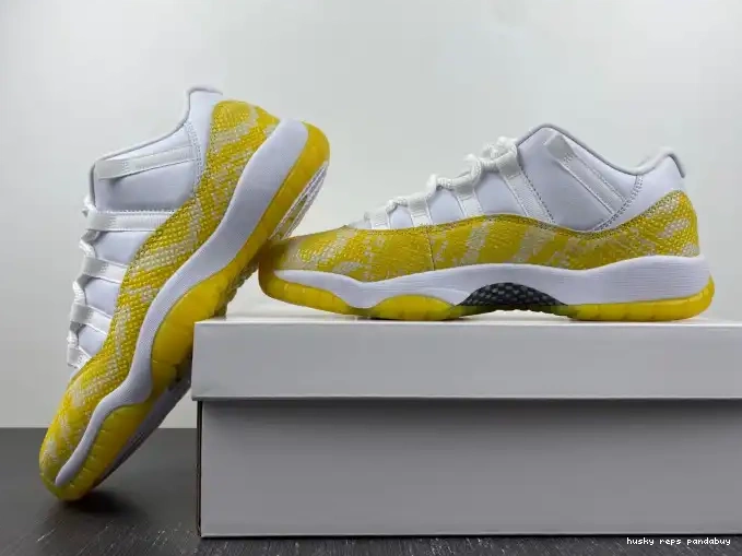 Rep Husky Yellow Air Low WMNS Jordan 11 Snakeskin AH7860-107 0602